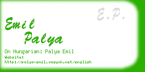 emil palya business card